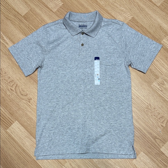 Basic Editions Other - Basic Editions Kids' Heather Gray Polo Shirt. Casual Everyday